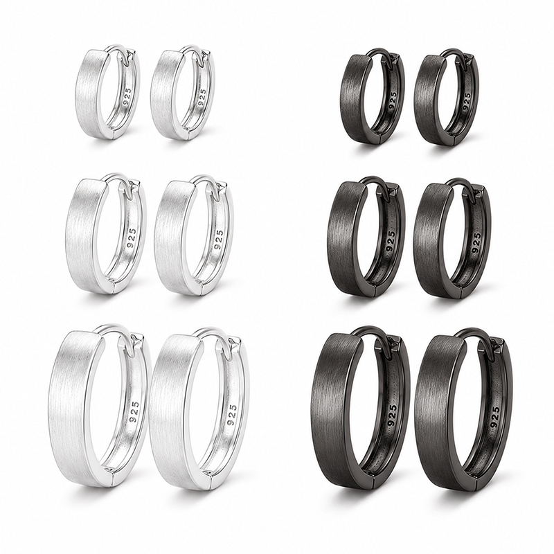Statement Earrings Oversized - Kolczyki koła ze srebra próby 925