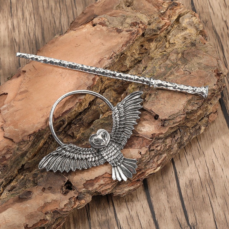 Women'S Viking Accessories - Niszowy Design Retro Gotycka Sowa Spinka