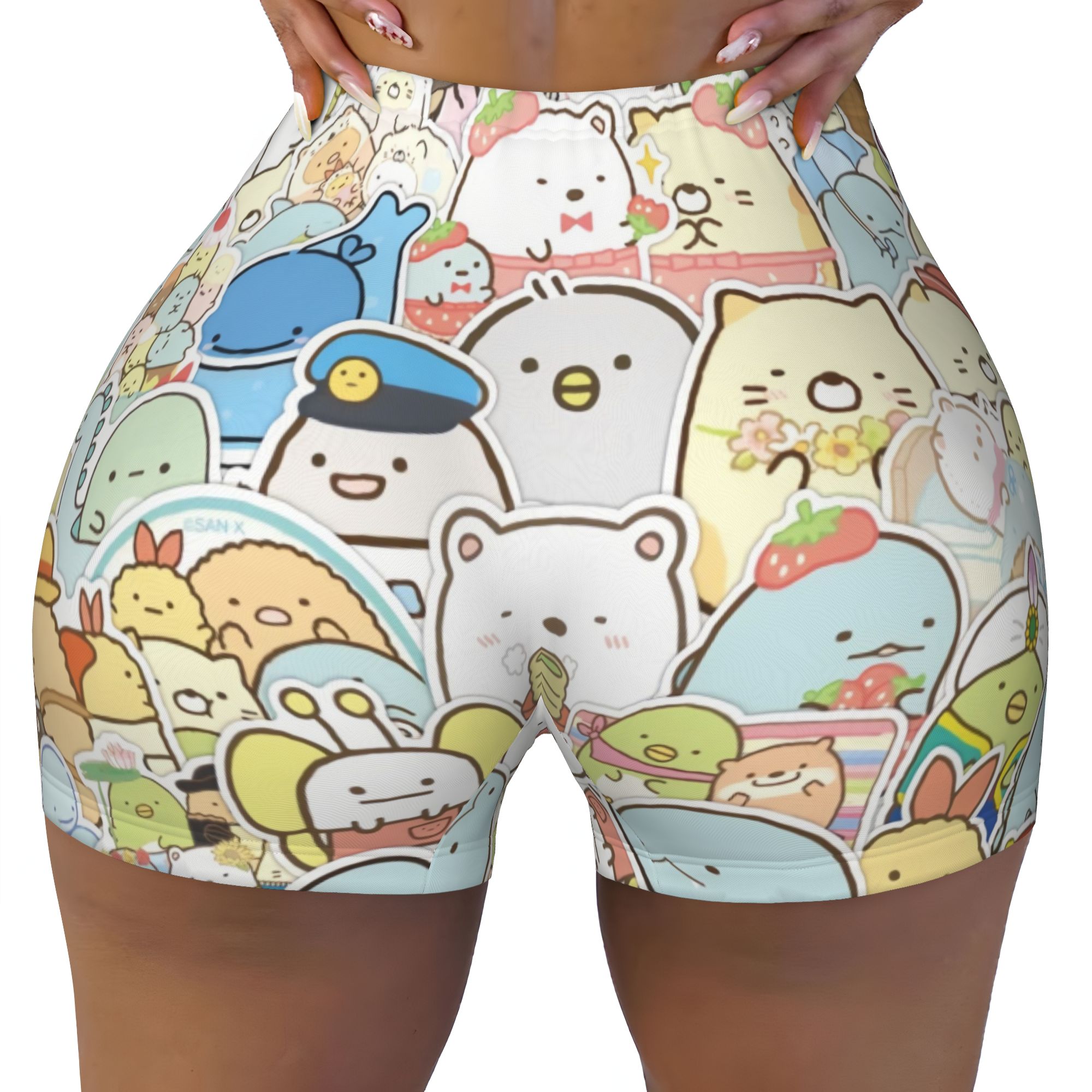 Women'S Volleyball Accessories - Damskie japońskie anime Sumikko Gurashi, krótkie