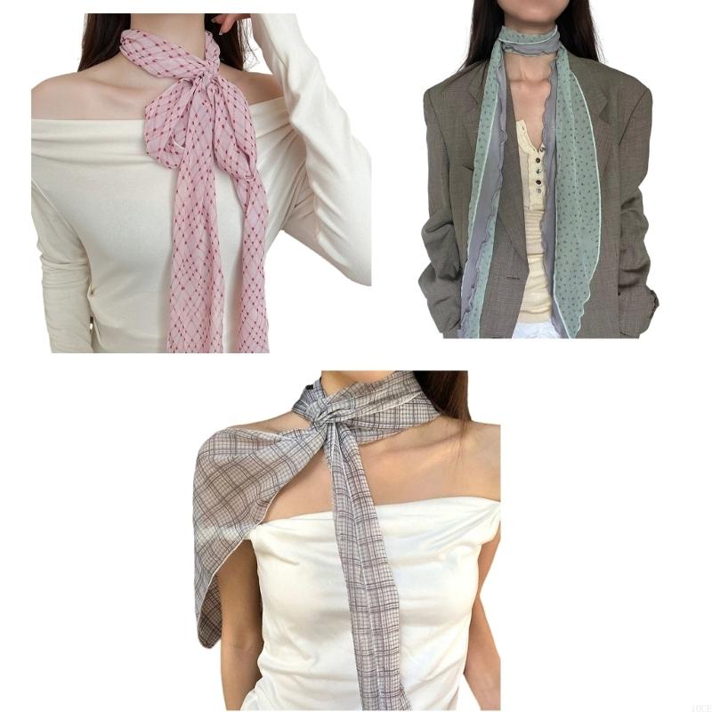 Women'S Accessories Go Outdoors - Długi szalik w kratkę dla kobiet