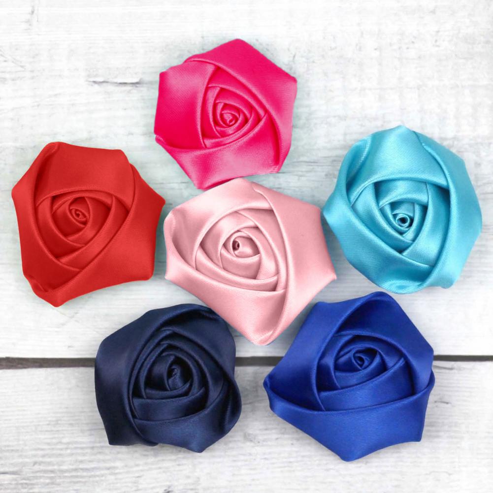 Women Accessories Bouquet - 6 szt. Ręcznie Robione Satynowe Róże