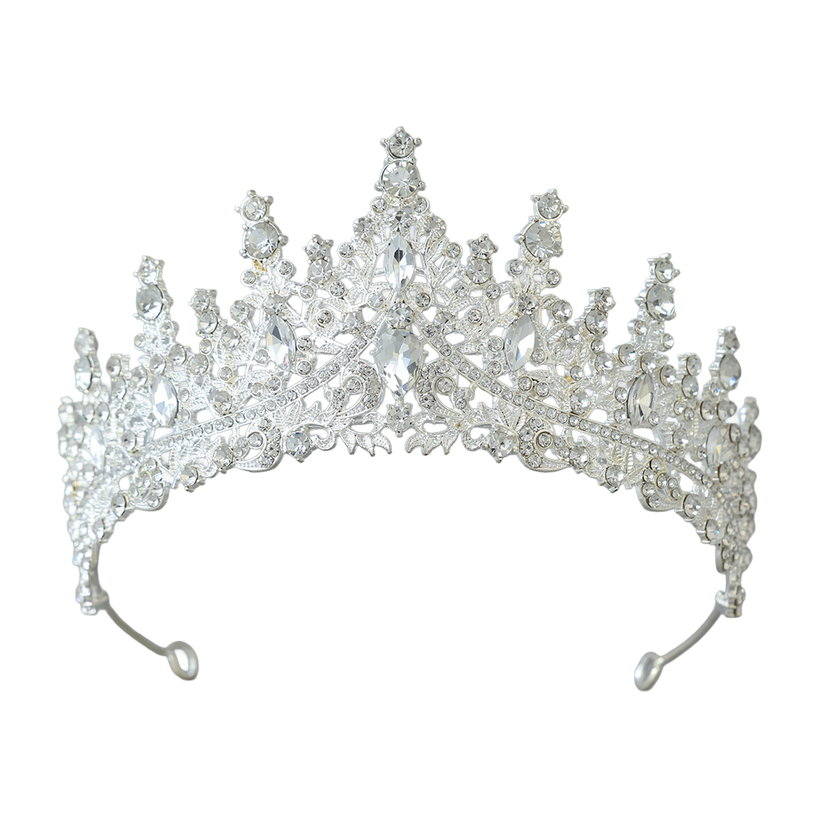 Women Accessories For Wedding - Świecąca korona ślubna z cyrkoniami, ozdoba
