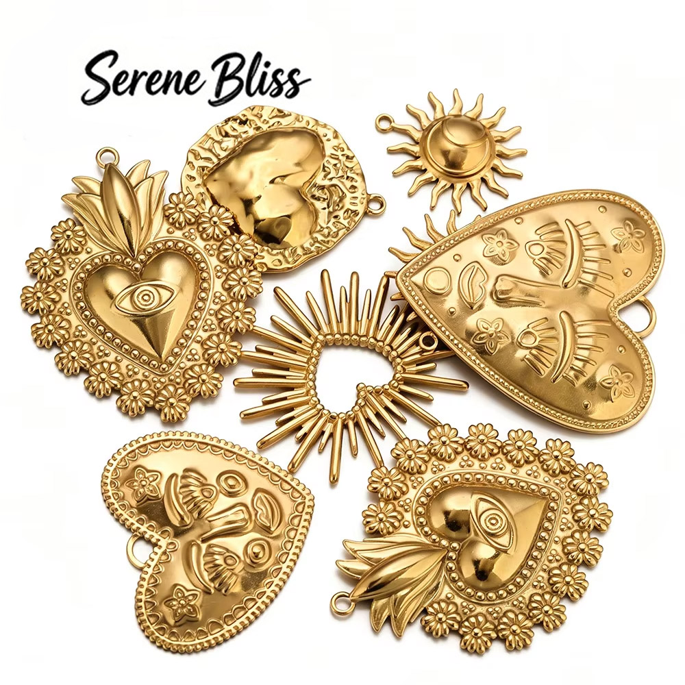 Statement Earrings Oversized - 5 szt. zawieszek w kształcie dużego